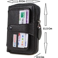 HT-70 Suni Deri 17 Adet Kartlık ve Kağıt Para Bölmeli Cüzdan Unisex