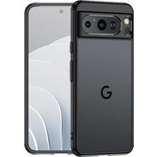 Microcase Google Pixel 8 Pro Luna Serisi Köşe Korumalı Sert Rubber Kılıf - AL3422 Siyah