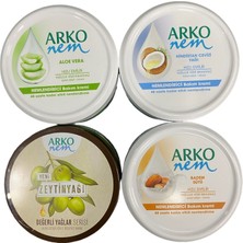 Arko Krem Set Sette 4 Adet Ürün Mevcuttur (1 Adetarko Nem Zeytinyağı 250 Ml+1 Adet Arkonem Aloevera 300 Ml+1 Adet Arko Nem Badem Sütü 300 ml + 1 Adet Arko Nem Hindistan Cevizi Yağ 300 ml ))