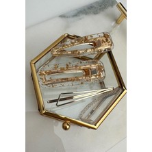 Modex 3 Lü Sedefli Metal Yan Toka (Ölçü:6,5cm)