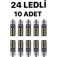 Sisa T10 LED Dipsiz 24 Ledli Metal Ultra Beyaz Park, Plaka, Tavan Ampulü