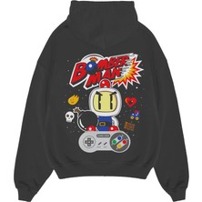 VOXA Oversize  3 Ip Kalın Baskılı Hoodie