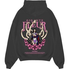 VOXA Oversize  3 Ip Kalın Baskılı Hoodie