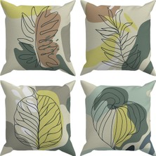 Evdek Exotic 4'lü Kırlent Kılıf DS20