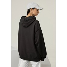 VOXA Oversize  Never Stop Yazılı Hoodie