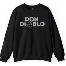 So Cool Don Diablo Obo Suıcide Squad Hexagon Baskılı Sweatshirt