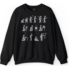So Cool Evolution Human Evrim Insan Maymun Gelişim Baskılı Sweatshirt