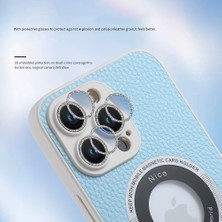 Forestl Digital Iphone 14 Pro Max Telefon Kılıfı Için Magsafe Deri Kaplamalı Tpu Kapağı Glitter Cam Lens Koruyucu-Orange ile Uyumlu (Yurt Dışından)