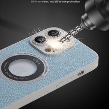 Forestl Digital Iphone 14 Pro Max Telefon Kılıfı Için Magsafe Deri Kaplamalı Tpu Kapağı Glitter Cam Lens Koruyucu-Orange ile Uyumlu (Yurt Dışından)