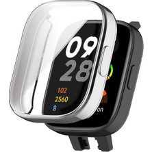 Microsonic Xiaomi Redmi Watch 3 Active Kılıf 360 Full Round Soft Silicone Gümüş