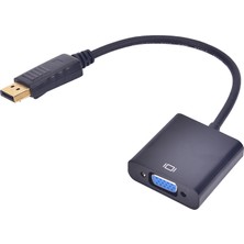 Betty Becky Displayport Dp Erkek - VGA Dişi Adaptör Ekran Bağlantı Noktası Kablosu Dönüştürücü Siyah (Yurt Dışından)