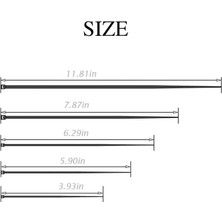 Betty Becky 500 Adet Kablo Bağları Siyah Ağır Hizmet Fermuarlı Bağlar 2,5 x 100 Mm, 2,5 x 150 Mm, 2,5 x 160 Mm, 2,5 x 200 Mm, 2,5 x 300 mm (Yurt Dışından)