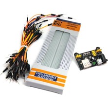 Betty Becky Takım MB102 Yüksek Kaliteli Breadboard Güç Modülü 830 Nokta 65 Jumper Kablosu (Yurt Dışından)