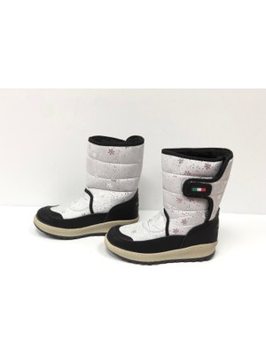 KAFKASLAR AYAKKABI Kız Erkek Renkli Desenli Içi Yünlü Soğuk Geçirmez Kar Botu Model Çocuk Çizme Bot