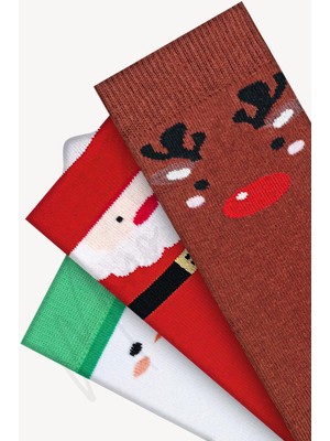 Mono Socks - Çocuk 3'lü Noel Faces Christmas Çorap