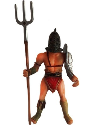 Beta Romalı Gladyatör Retiarius - Çatal Mızraklı Savaşçı Figür Oyuncak