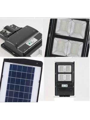 Cata Beyaz 200 Watt Solar Sokak Armatürü Ray Tipi 6400K Işık 52x23x6 cm