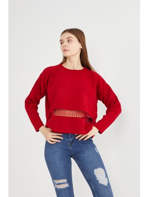 Trender 1246 Kadın Kazak Kırmızı