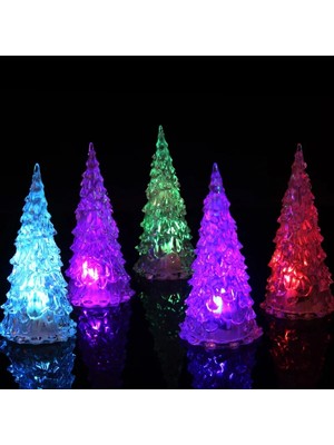 Kuzey Oyuncak Renkli LED Işıklı Çam Ağacı 17 cm Işıklı Çam Ağacı Işıklı Yılbaşı Ağacı Vıp Rgb Pıne Tree LED Lıght