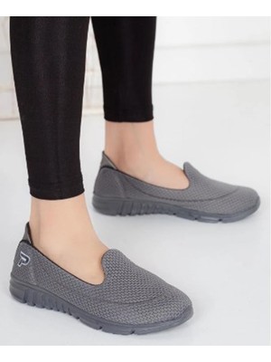 Afilli Kadın Füme Günlük Anne Spor Ayakkabı Yürüyüş Bağcıksız Rahat Hafif Memory