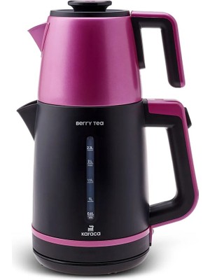 Karaca Berry Tea XL 2in1 Çelik Demlikli Çay Makinesi ve Kettle Pinkberry