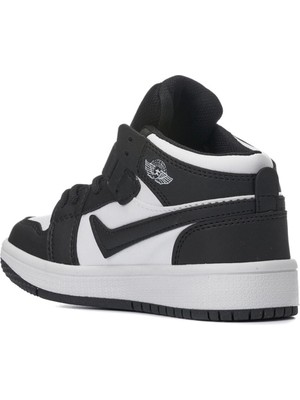 Lambirlent Erkek Kız Çocuk Cırtlı Air Jordan 1 Mevsimlik Cilt Deri Boğazlı Ortapedik Sneakers Spor Bot Ayakkabı