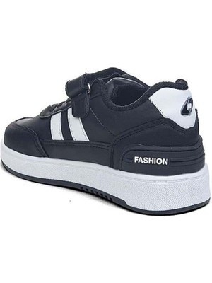 Lafonten Unisex 26-30 Beyaz Siyah Beyaz Sneaker Comfort Spor Ayakkabı