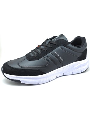 Lepons Büyük Numara 45-47 Yüksek Kalite Siyah Beyaz Comfort Sneaker