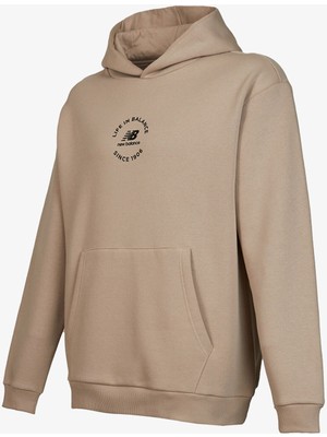 New Balance UNH3347 Bej Unisex Sweatshirt