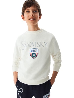 Little Tortoise Yazı Nakış Işlemeli Erkek Çocuk Sweatshirt