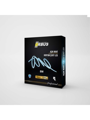 Orbus Iceblue Hortum Şerit LED 8W 800 Lümen + 220V Fiş - 5 Metre