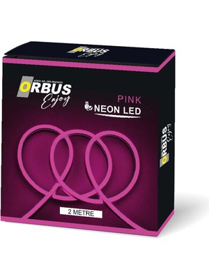 Orbus Neon Şerit LED Pınk 2 Metre Usb'li