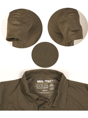 YDS MIL-TEC POLO QUICK DRY T-SHIRT -SİYAH