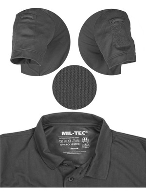 YDS MIL-TEC POLO QUICK DRY T-SHIRT -GRİ