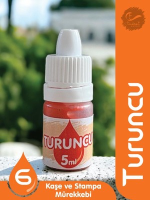 Tuğset Etiket Kaşe Istampa Mürekkebi 5 ml  - TURUNCU-T865