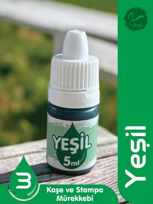Tuğset Etiket Kaşe Istampa Mürekkebi 5 ml  - YEŞIL-T868