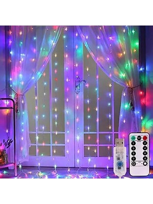 SNA 3 x 2 Metre Saçaklı Rgb Perde LED Dekoratif Amaçlı Rgb Perde LED Rgb