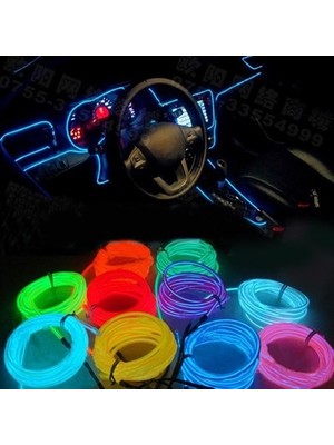 Dreamcar Şerit Sarı Neon 5mt 12V Kablo Tipi