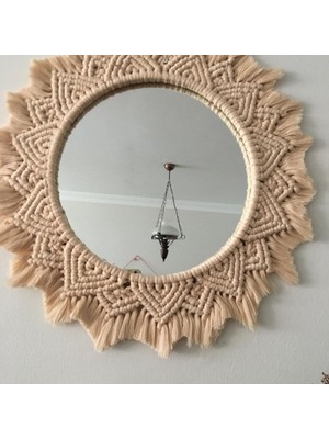 Glcn Handmade Store El Yapımı Makrome Ayna