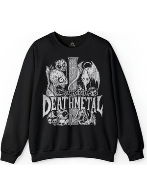 So Cool Death Metal Strike Music Band Baskılı Sweatshirt