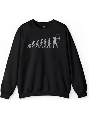 So Cool Evolution Human Evrim Yay Ok Okçu Baskılı Sweatshirt