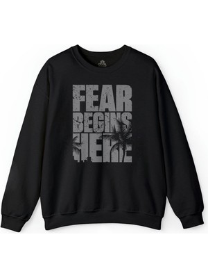 So Cool Fear Begıns Here The Walking Dead Baskılı Sweatshirt