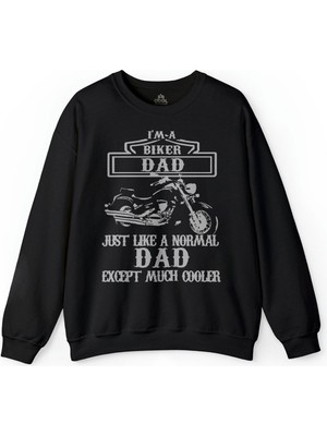 So Cool I Am A Biker Dad Motorcycle Motosiklet Hoodıe Baskılı Sweatshirt