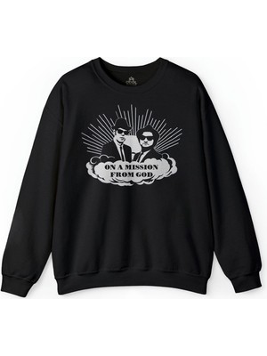 So Cool Cazcı Kardeşler The Blues Brother Baskılı Sweatshirt