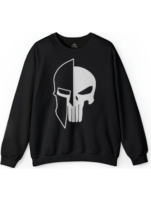 So Cool The Punisher 300 Spartan Mask Cezalandırıcı Baskılı Sweatshirt