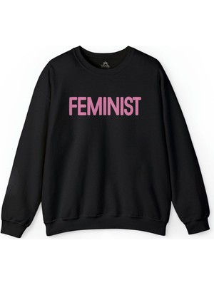 So Cool Feminist Af Güçlü Kadın Feminizm Baskılı Sweatshirt