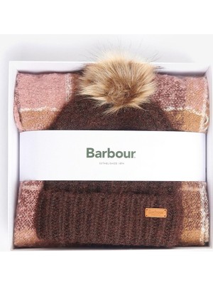 Barbour Saltburn Bere  & Tartan Şal  Seti BR91 Chocolate Brown