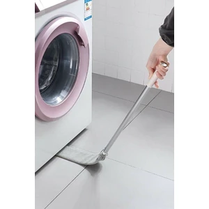 (+ 1 Yedekli ) Mikrofiber Başlıklı Girintili Yüzey Dip Köşe Raf Temizleme Mopu Toz Alma Fırçası