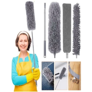 Mikrofiber Manyetik Anti-Statik Bükülebilen Toz Alma 3 Lü Full Set Uzayabilen Saplı