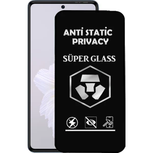 Caseworld Tecno Camon 20 Tam Kaplayan Anti Statik Hayalet Süper Cam Ekran Koruyucu